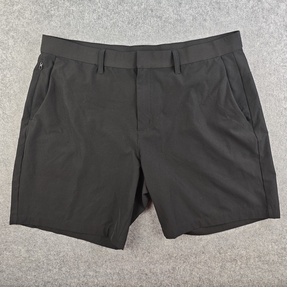Fabletics Shorts Mens 38 Black Solid Performance Stretch Running
